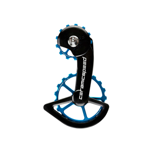 Chape dérailleur CeramicSpeed OSPW System Coated pour Shimano 11v bleu