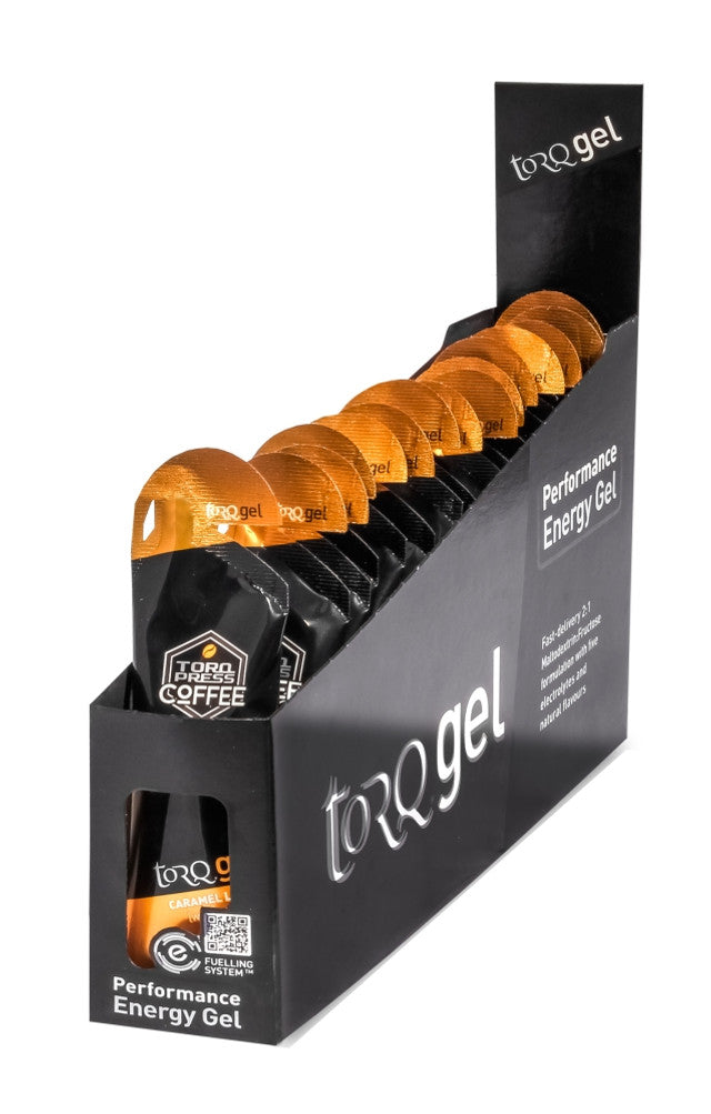 TORQ GEL ENERGY GUARANA Saveur CAFE LATTE CARAM (PACK DE 15 GELS)