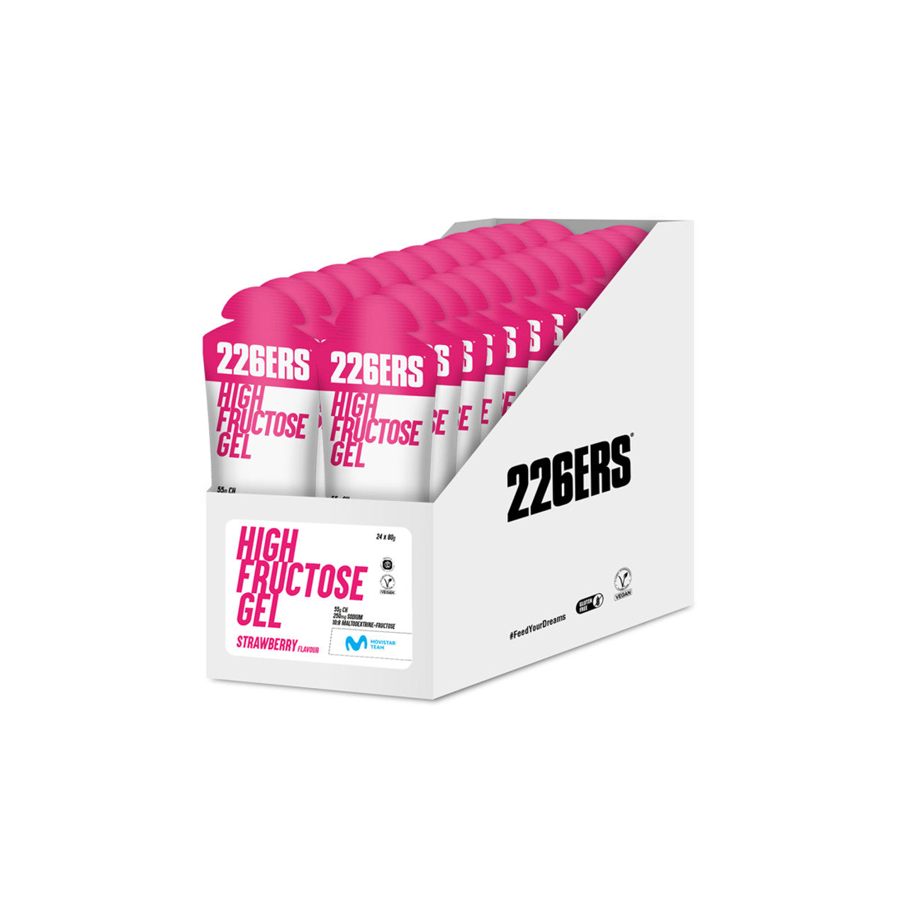 226ERS GEL HIGH FRUCTOSE FRAISE 80G (X24 GELS)