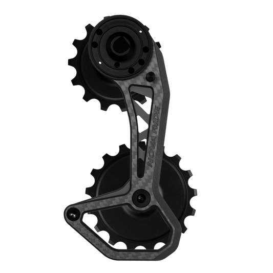 Chape dérailleur arrière carbone céramique Nova Ride CCD Evo S Sram AXS Rival Red Force 12v