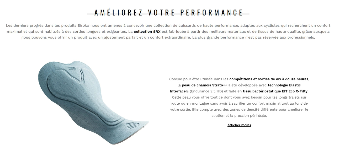 Siroko Cuissard femme SRX Aero Race