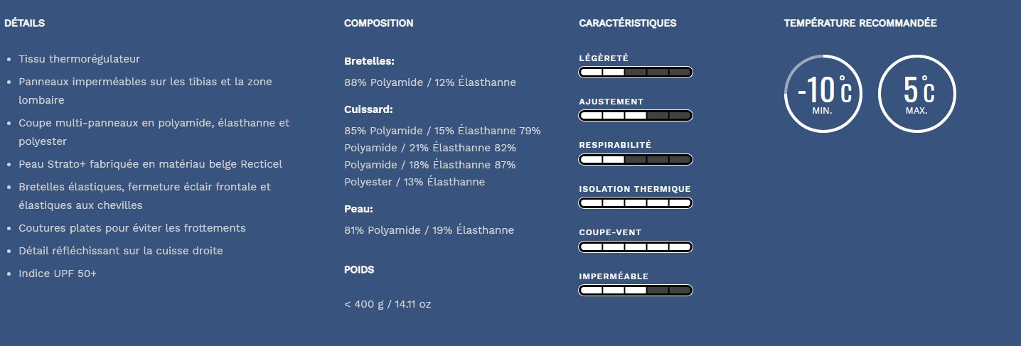 Cuissard long d’hiver homme DW Troms