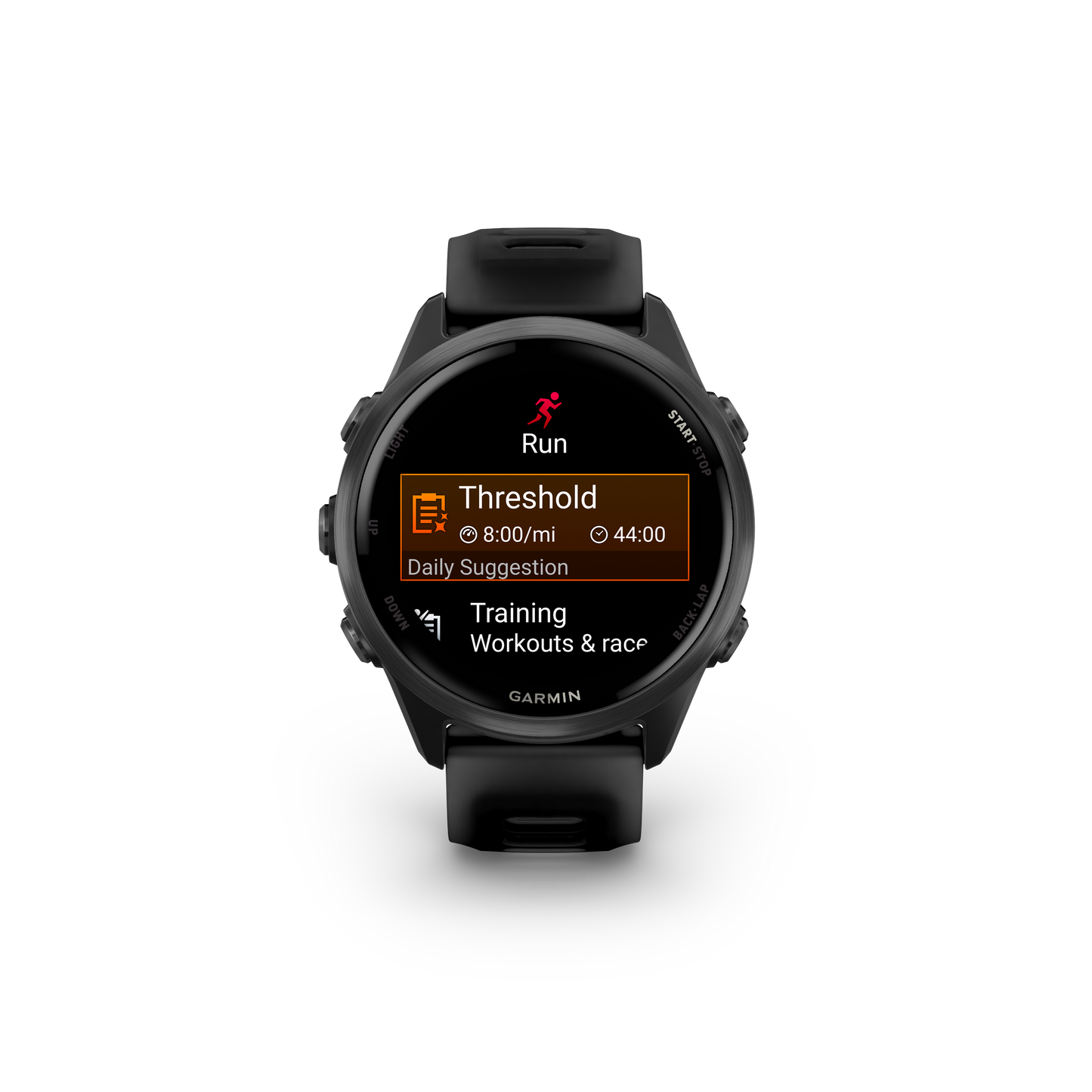 NEW Forerunner 570 - 42mm Aluminium Slate avec bracelet noir translucide/noir