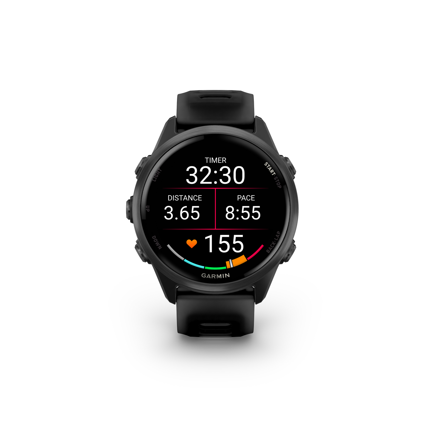 NEW Forerunner 570 - 42mm Aluminium Slate avec bracelet noir translucide/noir