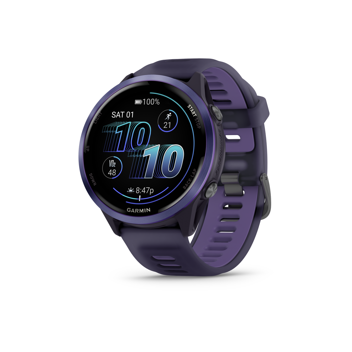 NEW Forerunner 570 - 47mm Aluminium indigo avec bracelet violet translucide/Indigo