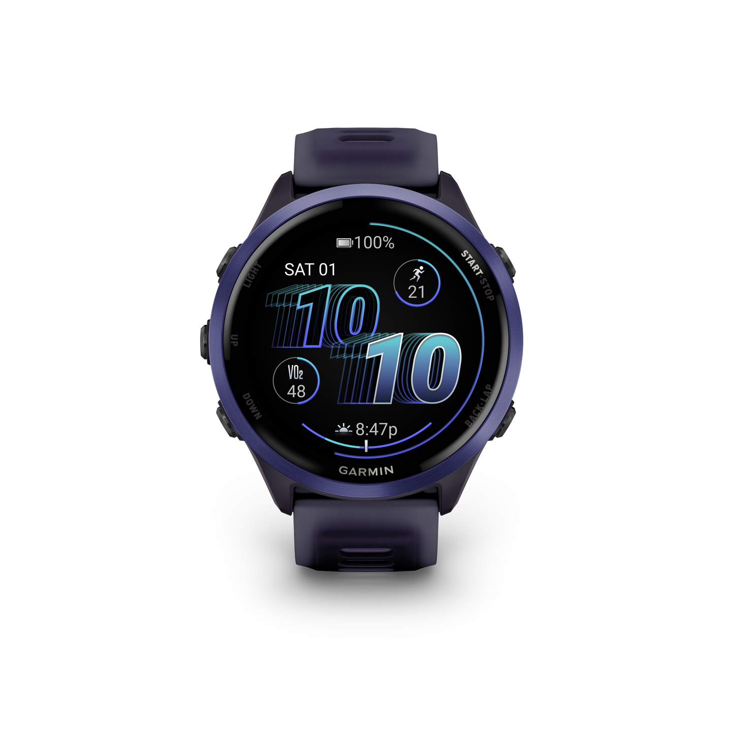 NEW Forerunner 570 - 47mm Aluminium indigo avec bracelet violet translucide/Indigo