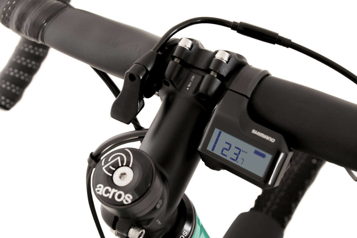 Vélo Gravelride E-700 DI2 - Gloss Mint/Silver/Black - ROCK MACHINE