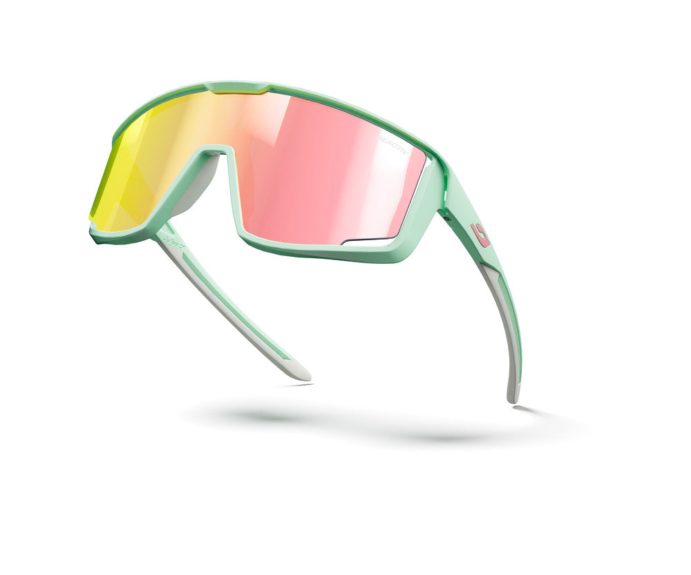 Lunettes photochromiques Julbo Fury Mint / Gris Clair / Rose - REACTIV 1-3 Light Amplifier 2024