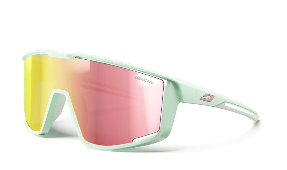 Lunettes photochromiques Julbo Fury Mint / Gris Clair / Rose - REACTIV 1-3 Light Amplifier 2024