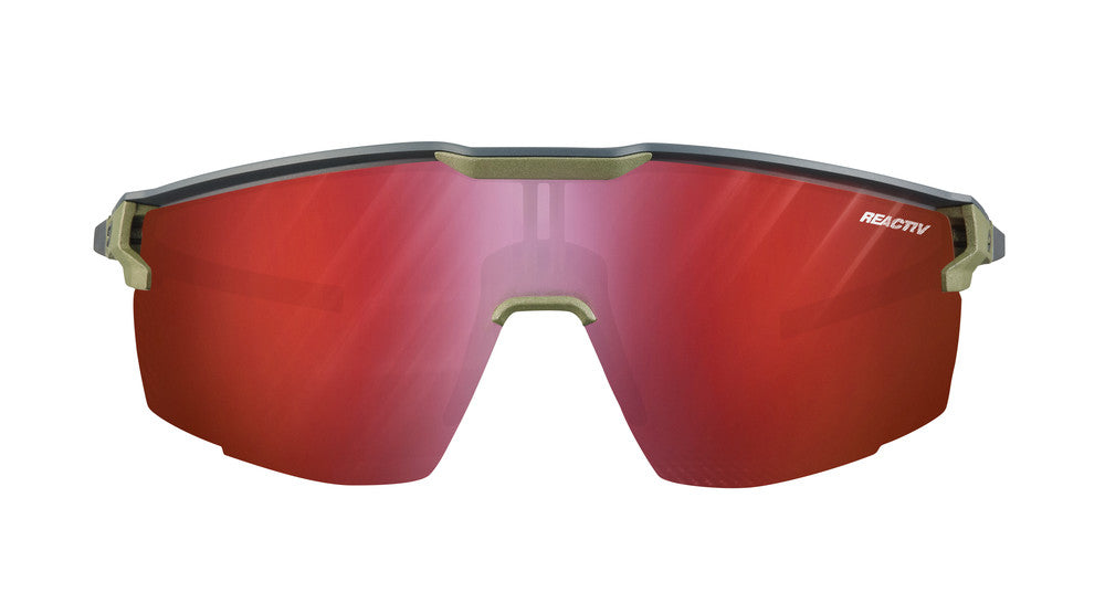 Lunettes photochromiques Julbo Ultimate Gris Foncé / Vert Army - REACTIV 0-3 High Contrast 2025