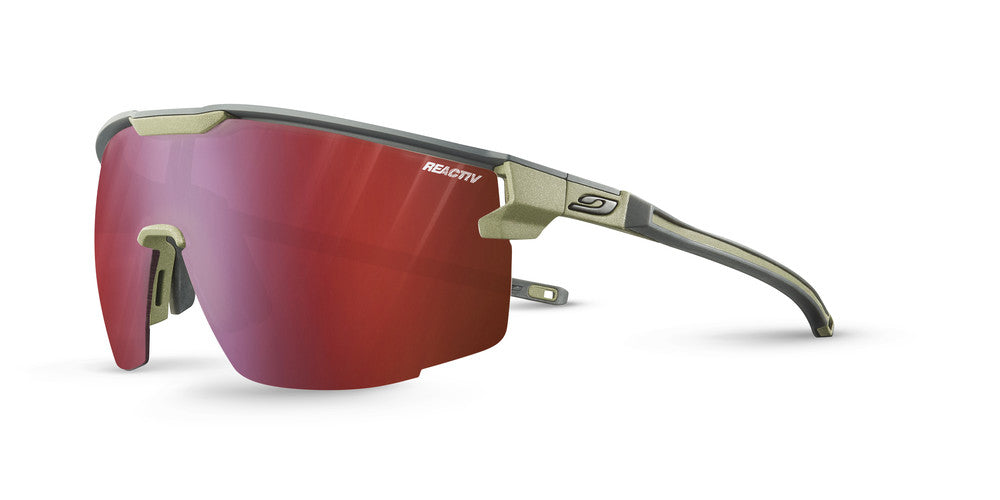 Lunettes photochromiques Julbo Ultimate Gris Foncé / Vert Army - REACTIV 0-3 High Contrast 2025