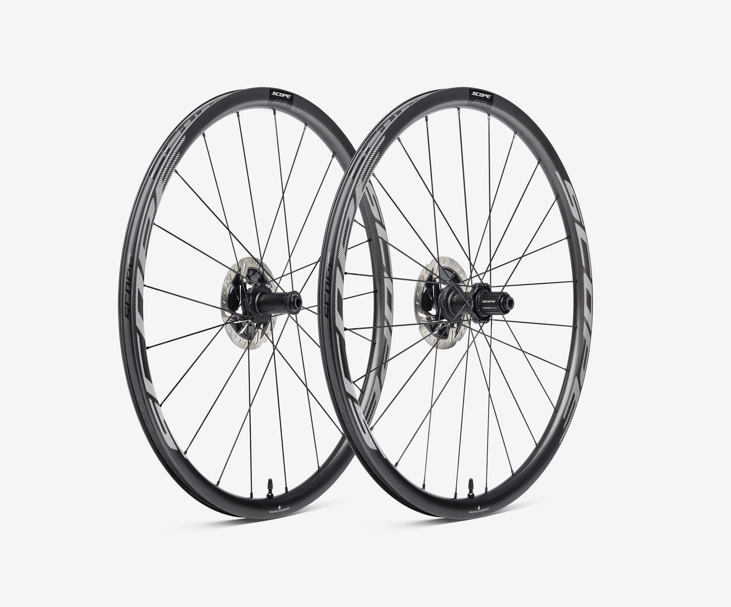 Paire de Roues SCOPE BLANC RACE 30 DISC à Pneus (Center Lock)