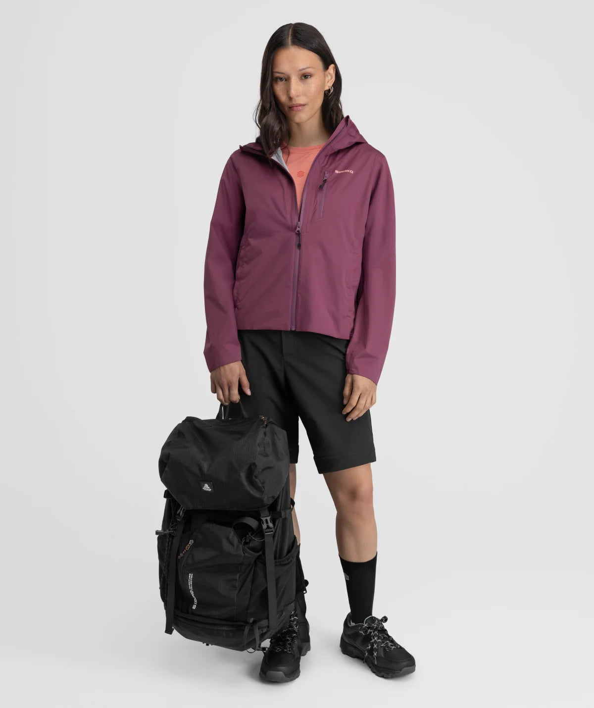 Veste randonnée imperméable ultralégère femme Velora Purple