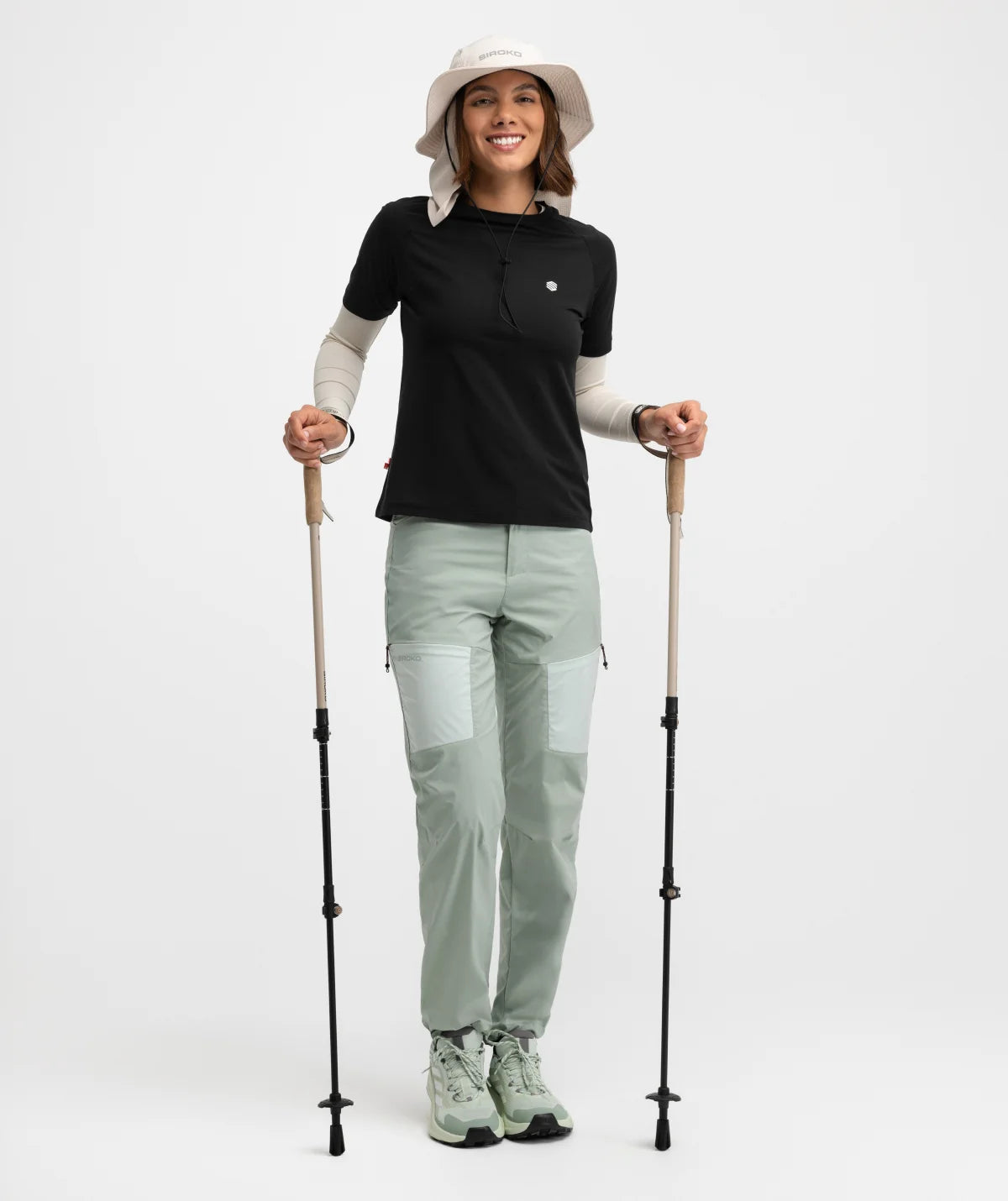 Pantalon randonnée léger femme Vortex Green