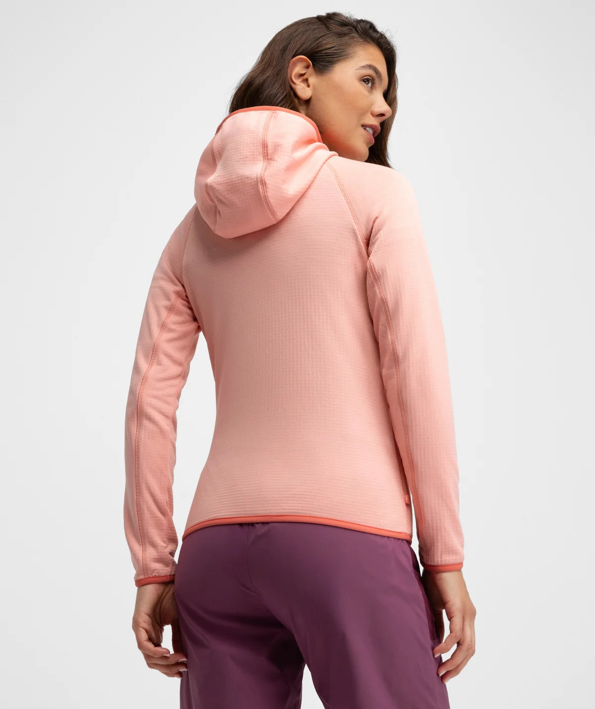 Veste polaire légère à capuche randonnée femme Ember Pink