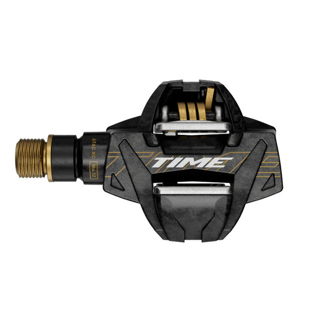 PÉDALES TIME XC 12 AXE TITANE CARBON/OR + CALES ATAC 13°/17° B1 2024 dispo le 16.09.24
