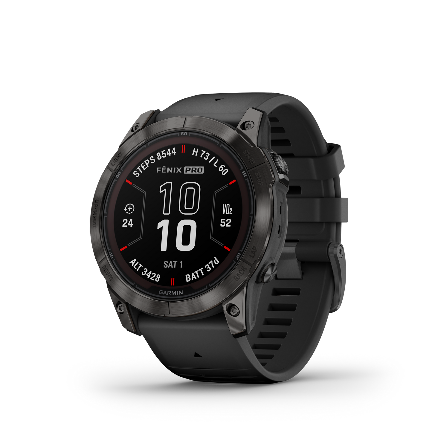 fēnix® 7X Pro – Sapphire Solar Edition Titane avec revêtement en Carbon Gray DLC et bracelet noir
