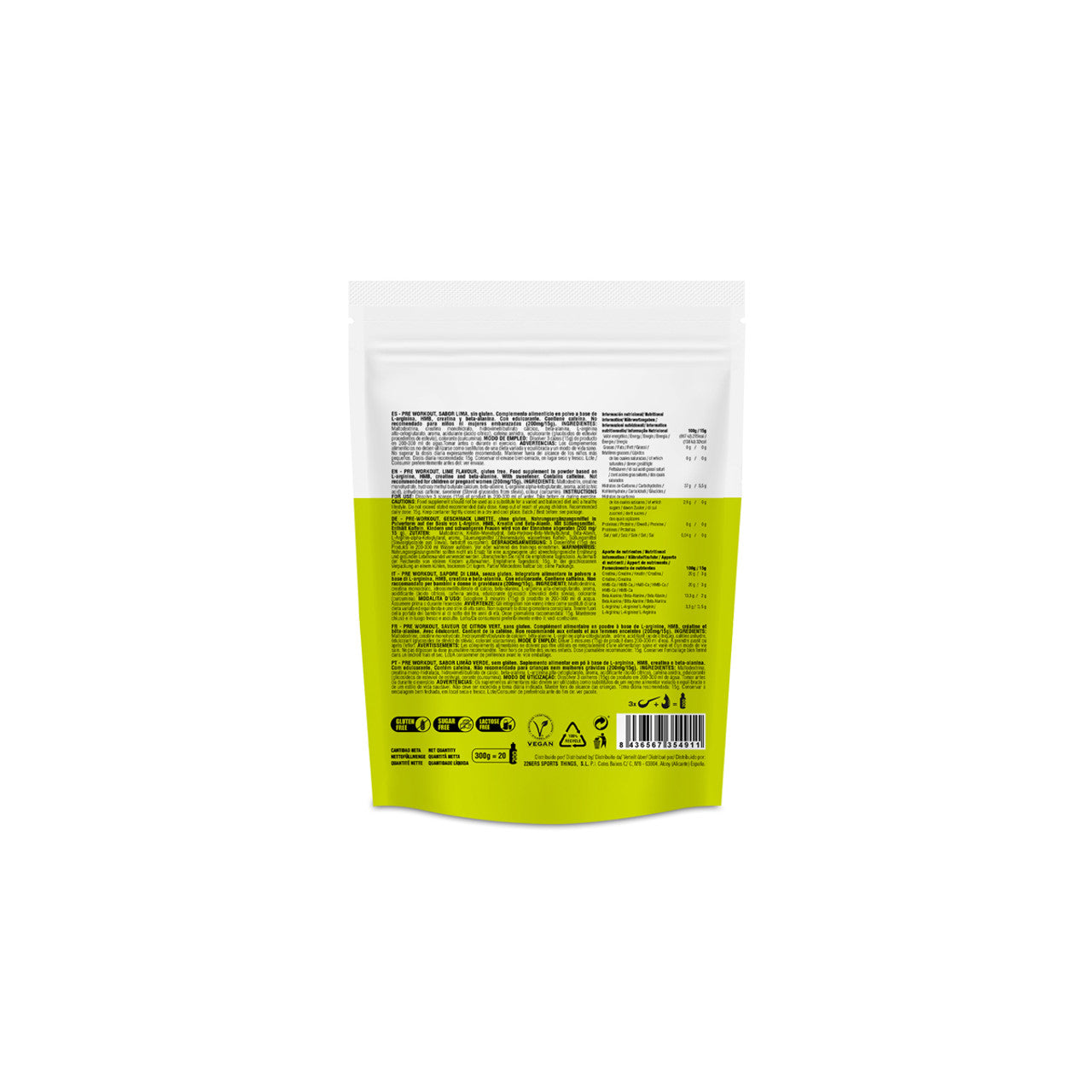 226ERS BOISSON PRÉ-ENTRAÎNEMENT CAFÉINE CITRON 300G