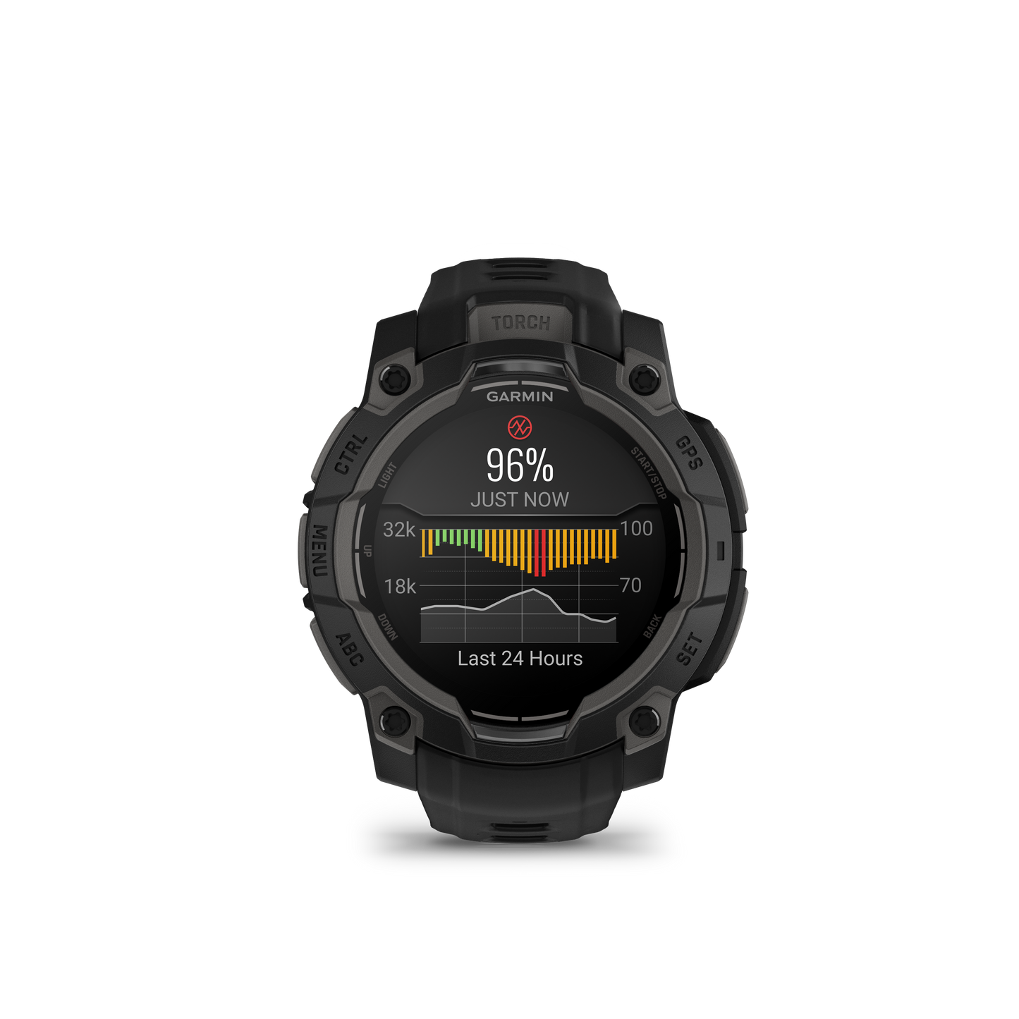 Montre GPS Garmin Instinct 3 AMOLED - 45 mm Noir avec Bracelet en Silicone Noir