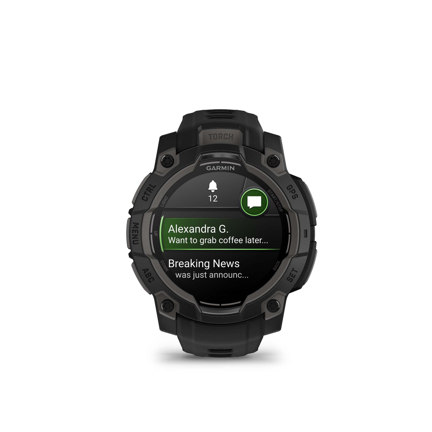 Montre GPS Garmin Instinct 3 AMOLED - 45 mm Noir avec Bracelet en Silicone Noir