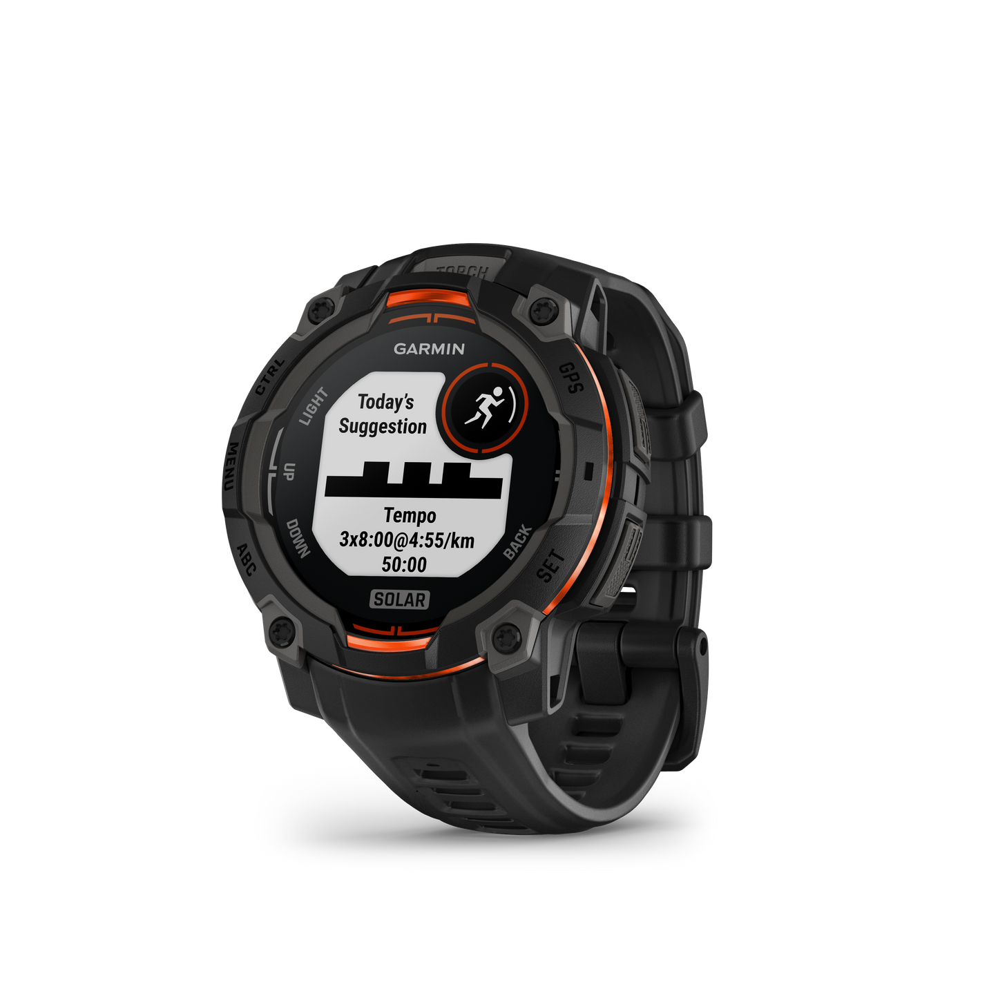Montre GPS Garmin Instinct 3 Solar - 45 mm Noir avec Bracelet en Silicone Noir