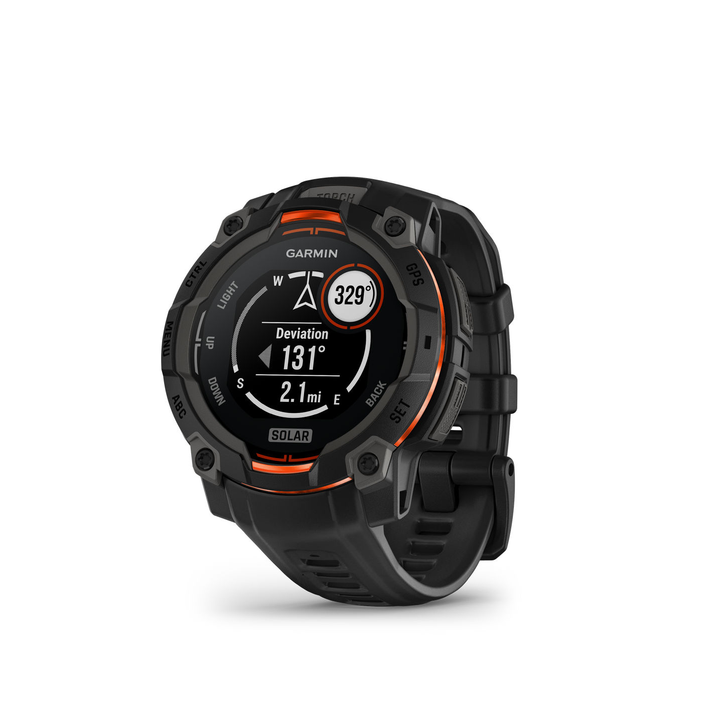 Montre GPS Garmin Instinct 3 Solar - 45 mm Noir avec Bracelet en Silicone Noir