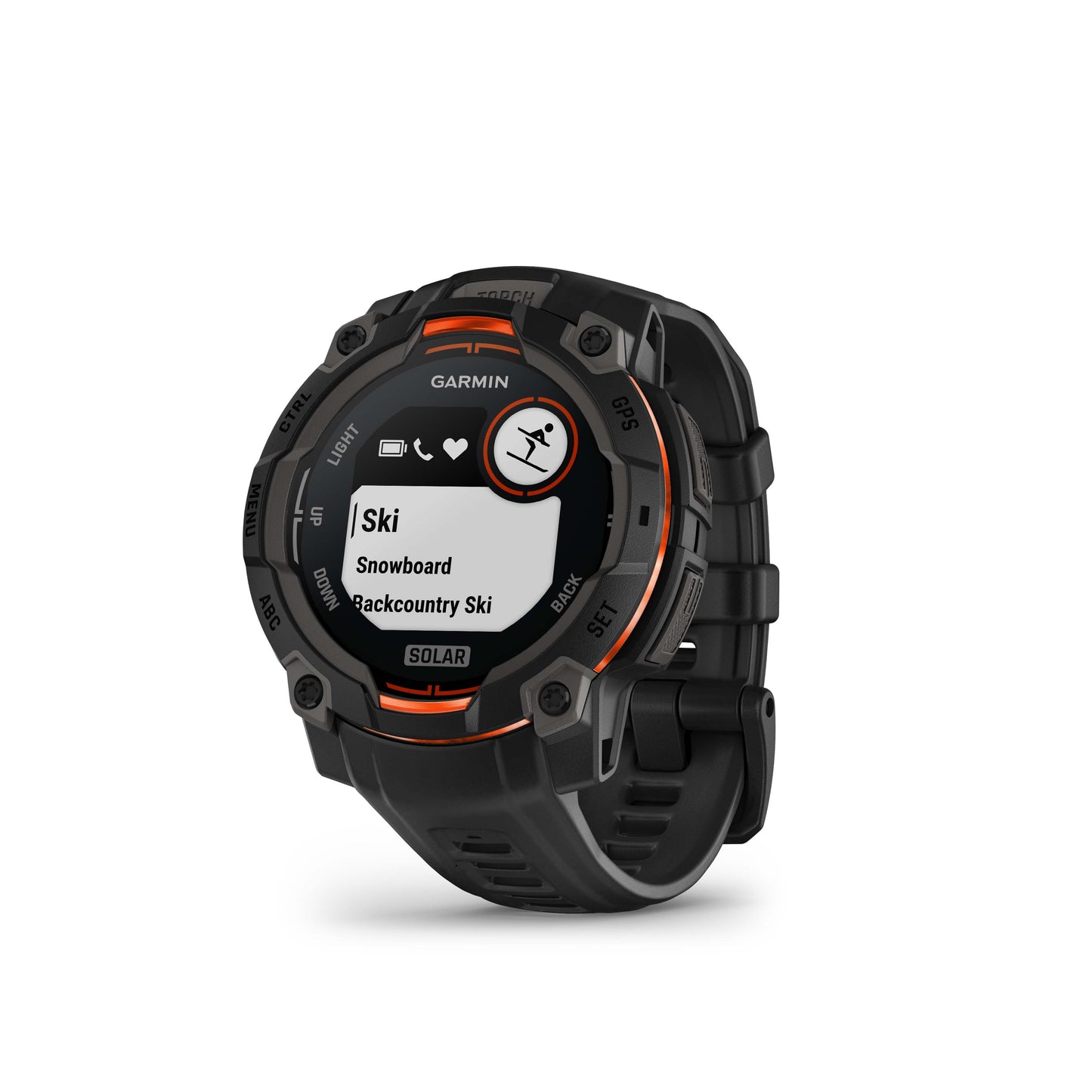 Montre GPS Garmin Instinct 3 Solar - 45 mm Noir avec Bracelet en Silicone Noir
