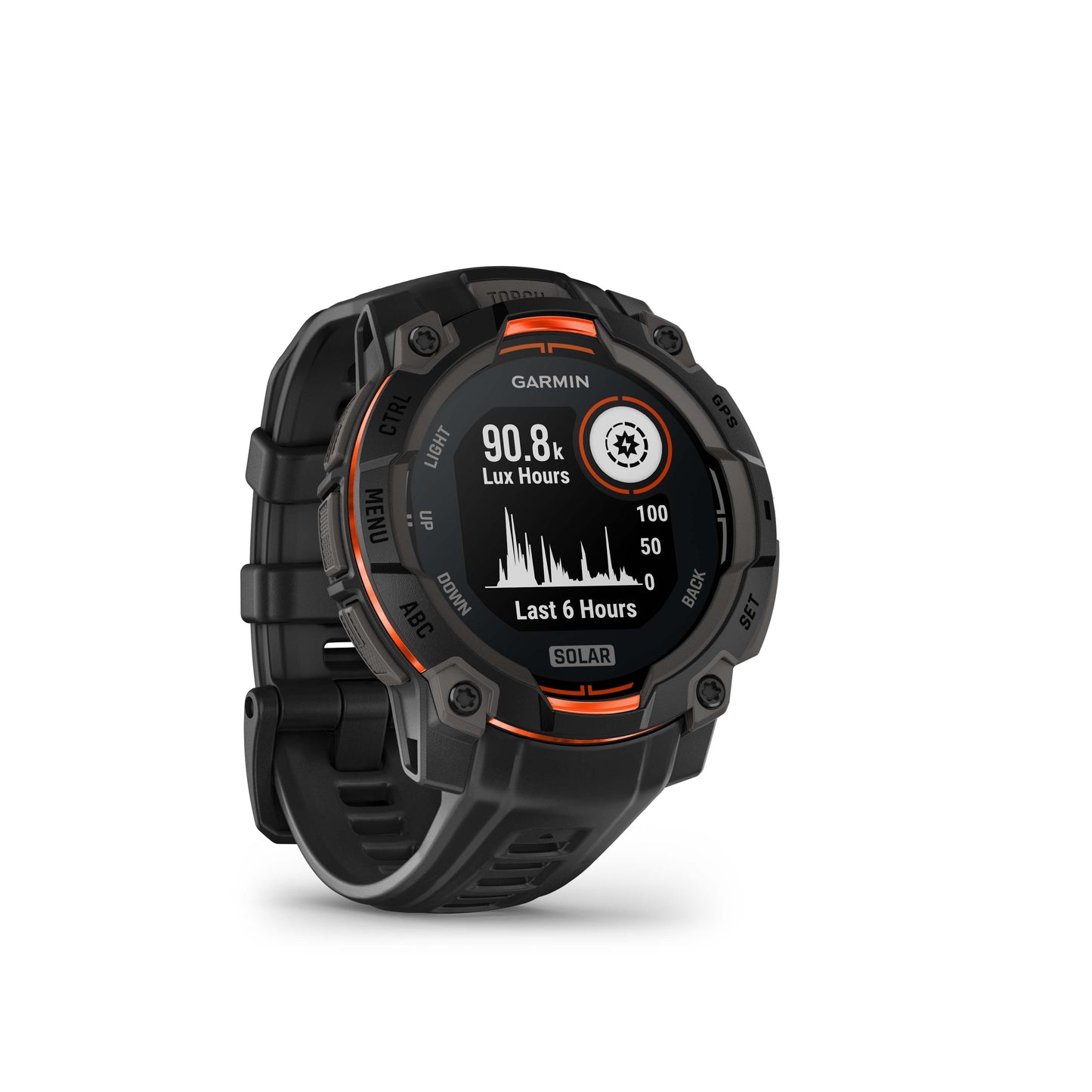 Montre GPS Garmin Instinct 3 Solar - 45 mm Noir avec Bracelet en Silicone Noir