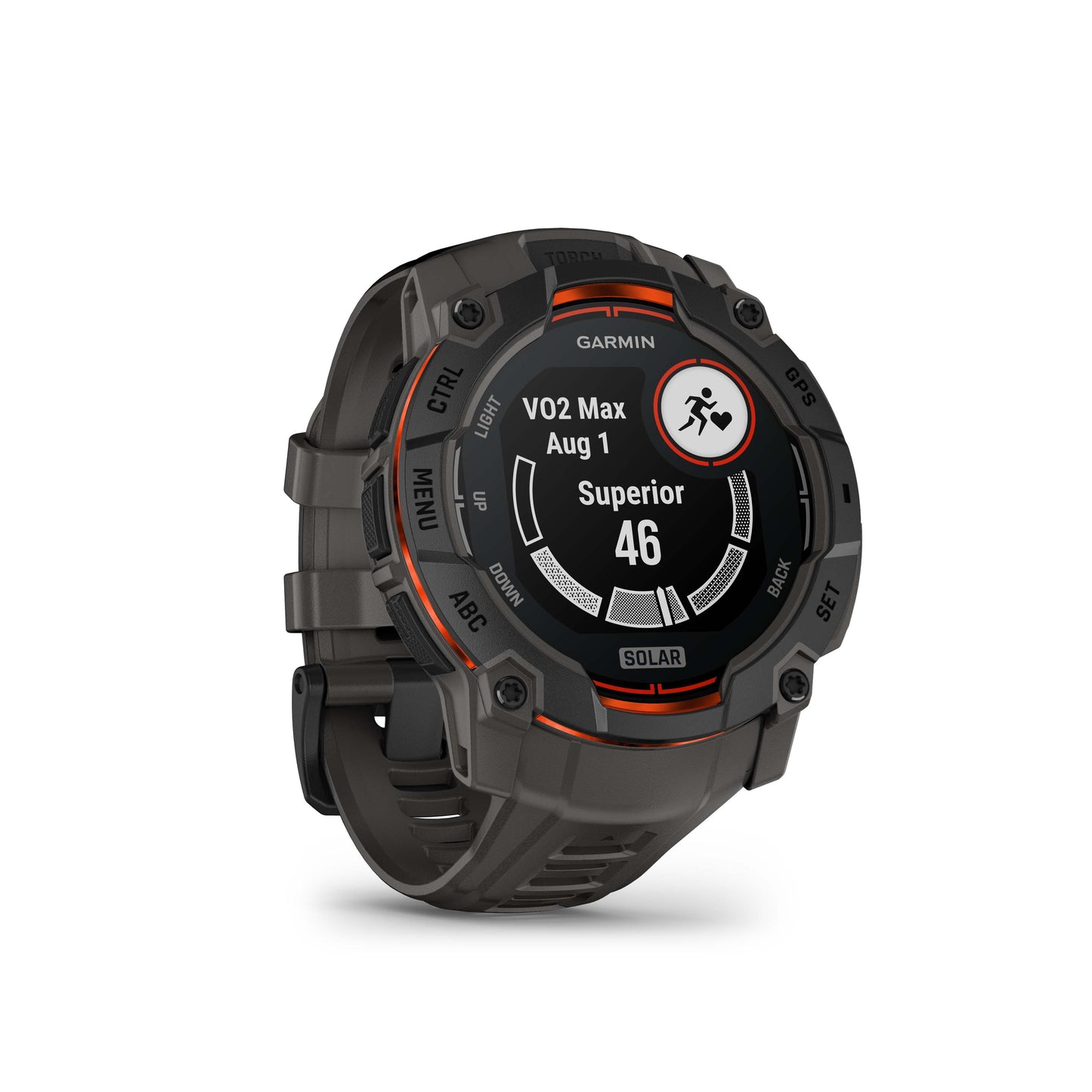 Montre GPS Garmin Instinct 3 Solar - 50 mm Noir avec Bracelet en Silicone Gris Charcoal