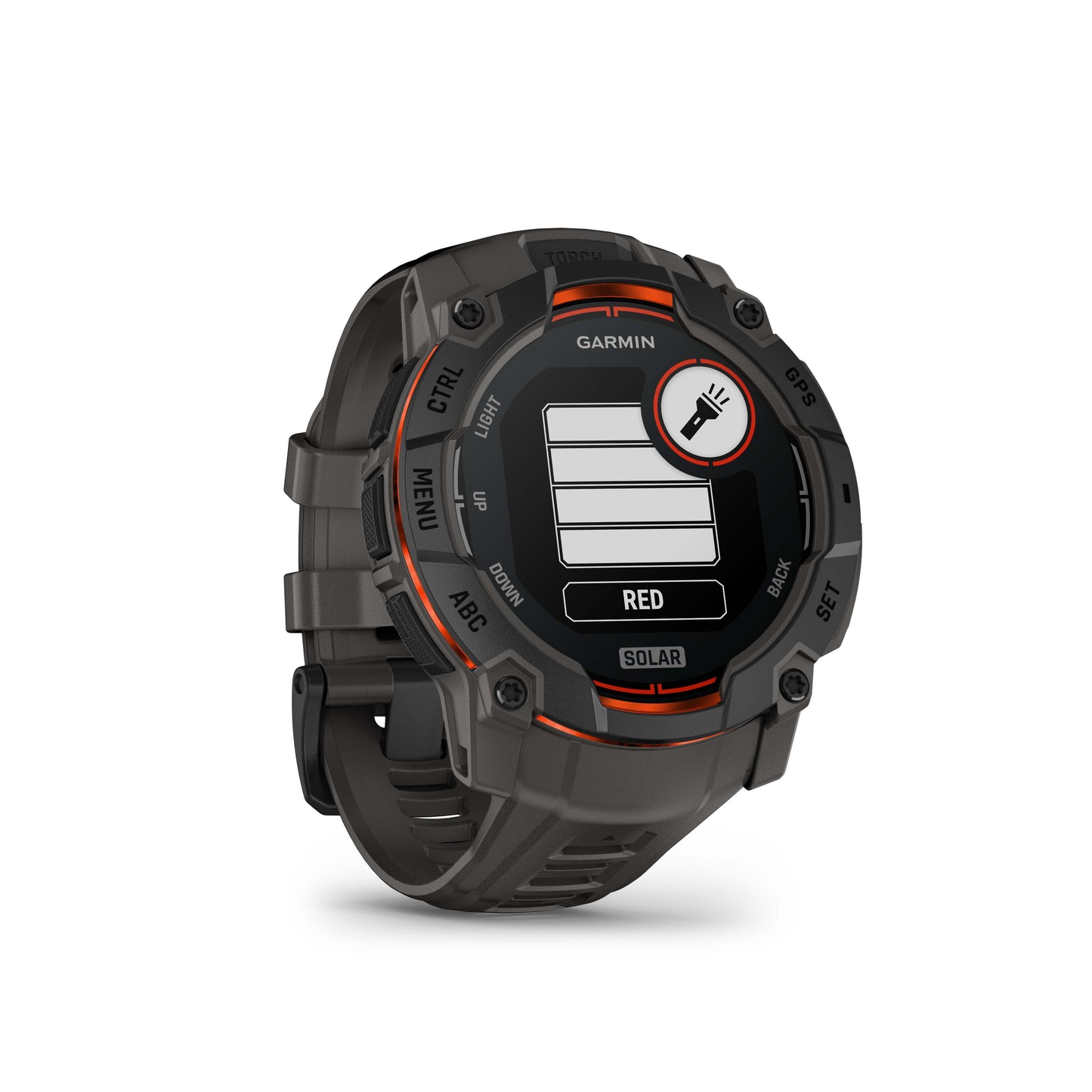 Montre GPS Garmin Instinct 3 Solar - 50 mm Noir avec Bracelet en Silicone Gris Charcoal