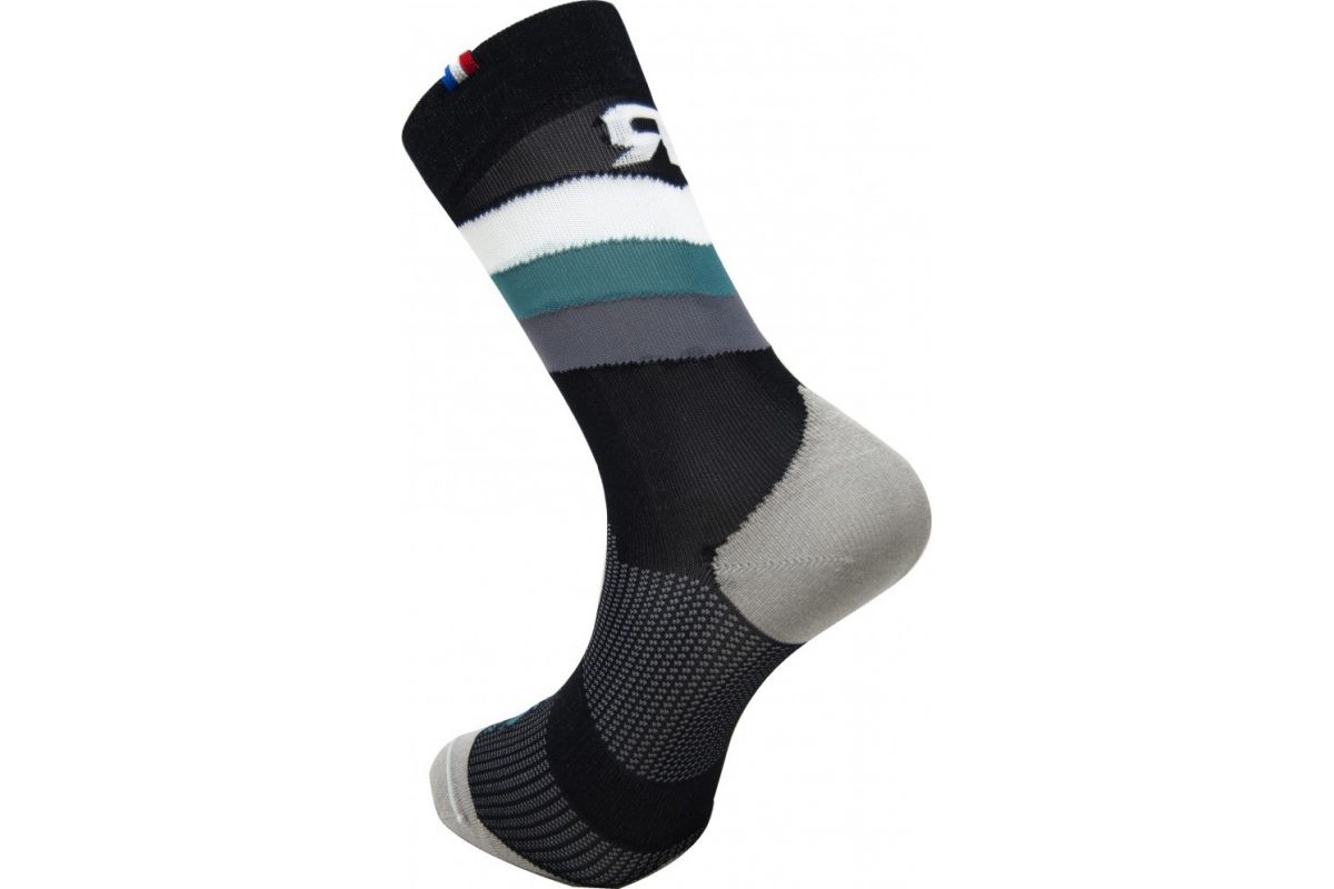 Chaussettes Rafalsocks Stripes Black White Green