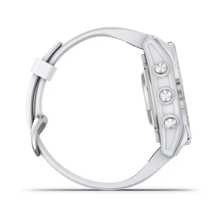 Montre Garmin epix™ Pro (Gen 2) Standard Edition | 42 mm Silver avec bracelet blanc