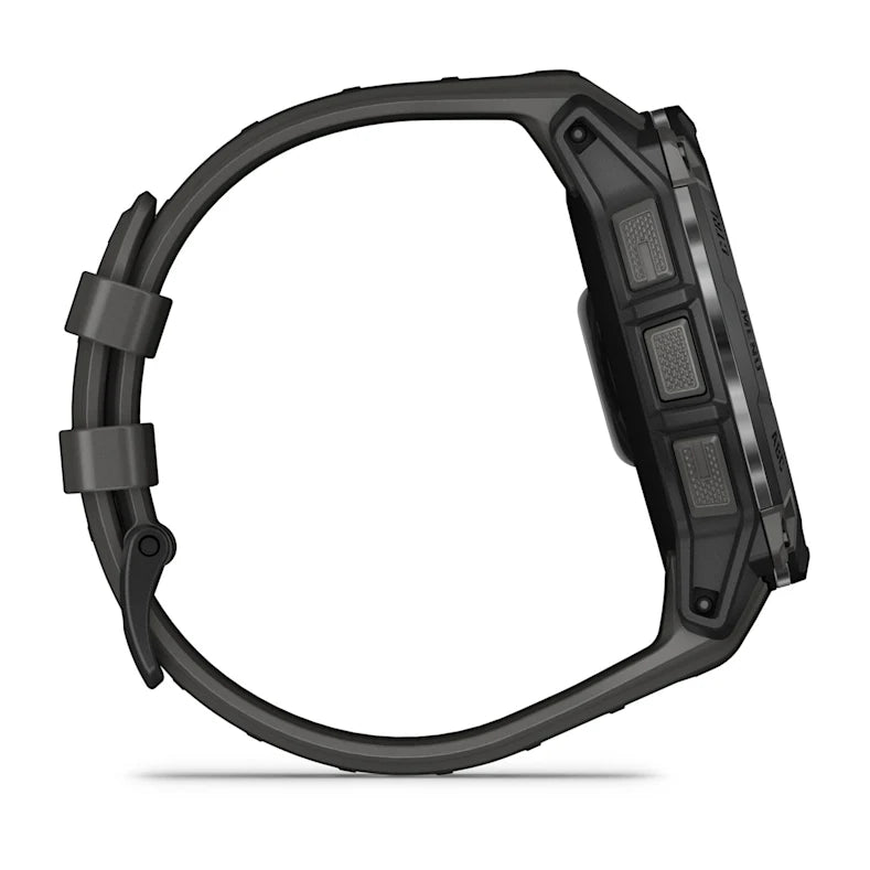 Montre GPS Garmin Instinct 3 AMOLED - 50 mm Noir avec Bracelet en Silicone Gris Charcoal