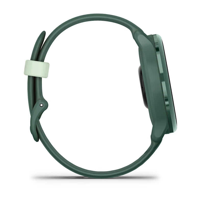 Montre Connectée Garmin vívoactive 6 Metallic Jasper Green avec bracelet vert sapin