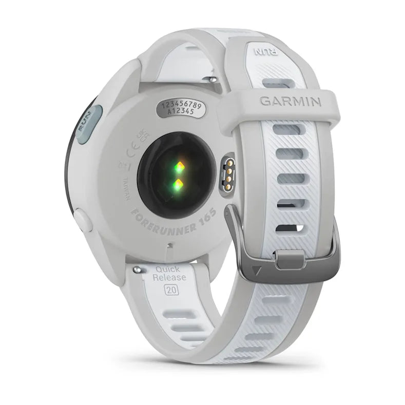 Forerunner® 165 Music Blanc/Gris clair