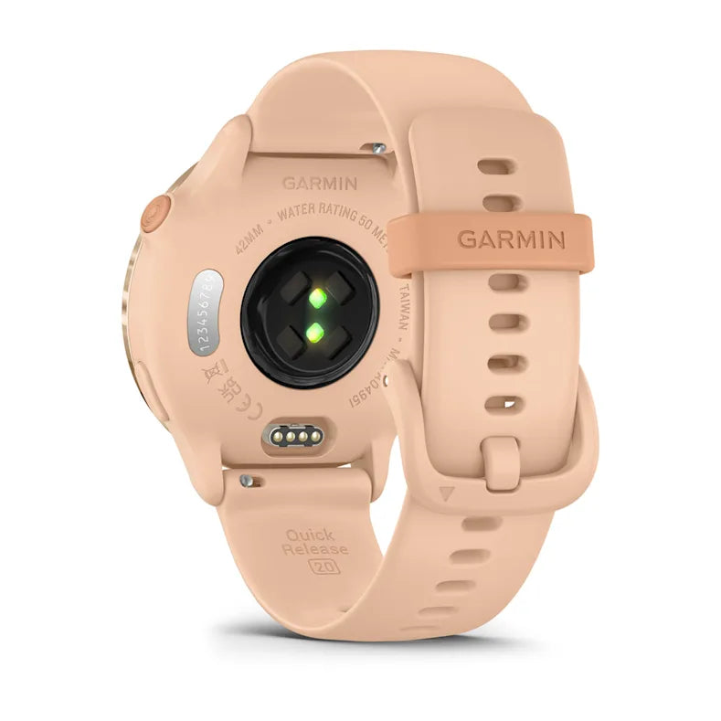 Montre Connectée Garmin Vívoactive 6 Metallic Pink Dawn avec bracelet rose pêche