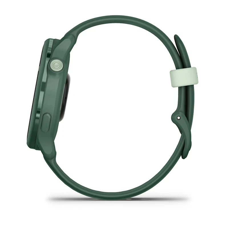 Montre Connectée Garmin vívoactive 6 Metallic Jasper Green avec bracelet vert sapin