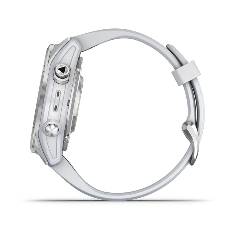 Montre Garmin epix™ Pro (Gen 2) Standard Edition | 42 mm Silver avec bracelet blanc
