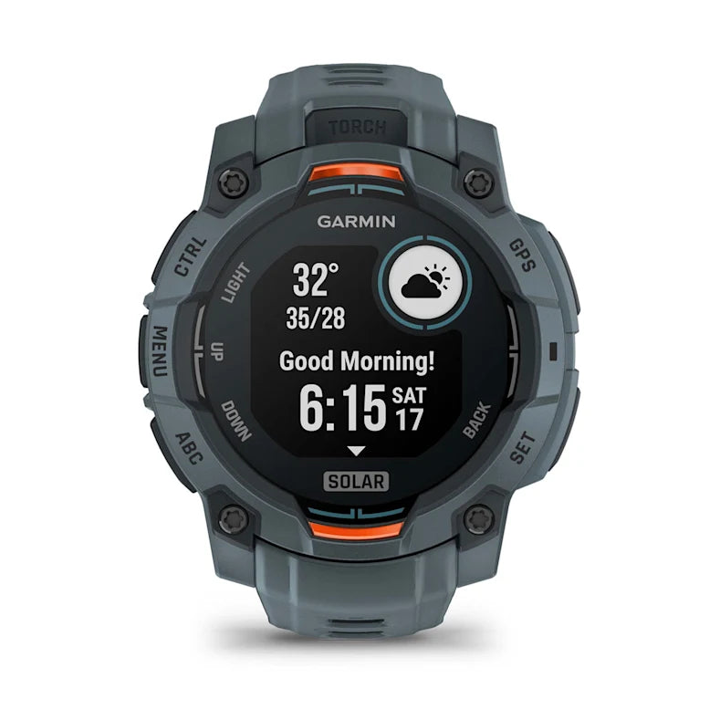 Montre GPS Garmin Instinct 3 Solar - 45 mm Bleu crépuscule avec bracelet bleu crépuscule
