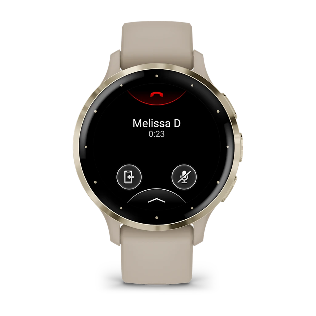 Montre de Sport Garmin Venu® 3S boîtier OR et bracelet en silicone lin