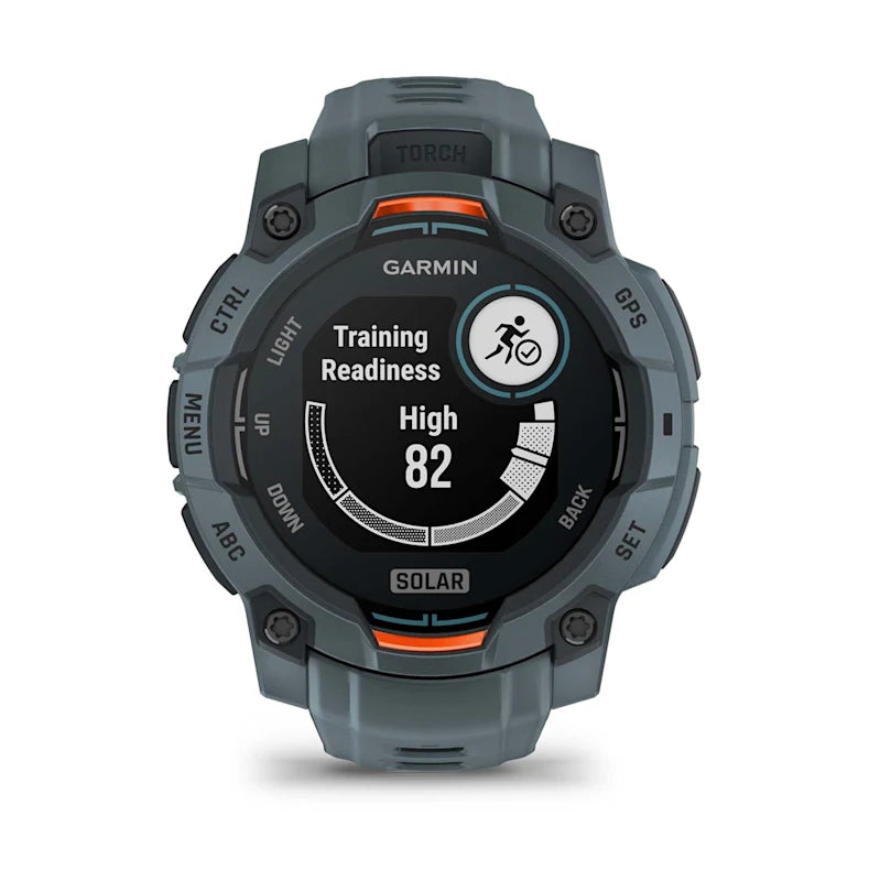 Montre GPS Garmin Instinct 3 Solar - 45 mm Bleu crépuscule avec bracelet bleu crépuscule