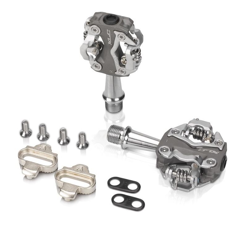 XLC PD-S15 PÉDALES AUTOMATIQUES VTT ALUMINIUM GRISES/ARGENT