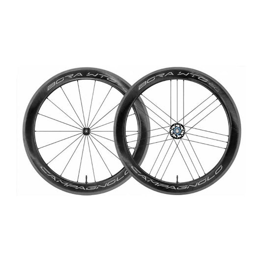 Paire de Roues CAMPAGNOLO BORA WTO 60 2WF Tubeless Carbone Noires/Blanches