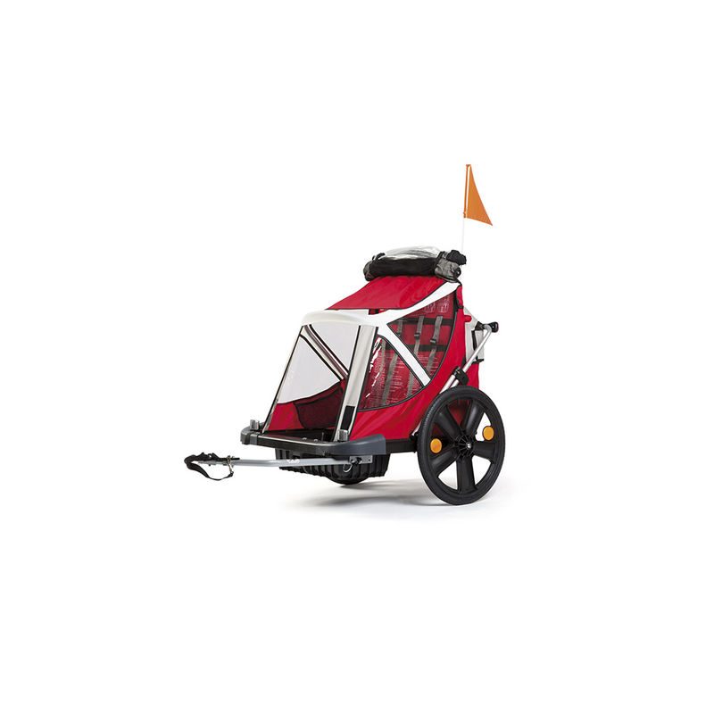 REMORQUE ENFANT BELLELLI BIPLACE AVEC FREIN ROUGE