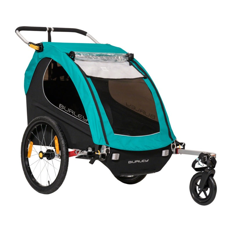 REMORQUE ENFANT BURLEY ENCORE X BIPLACE TURQUOISE