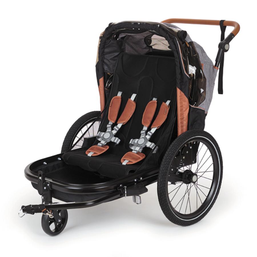 REMORQUE / POUSSETTE ENFANT BOBIKE MOOBE GRIS CHARGE MAXI 44KG