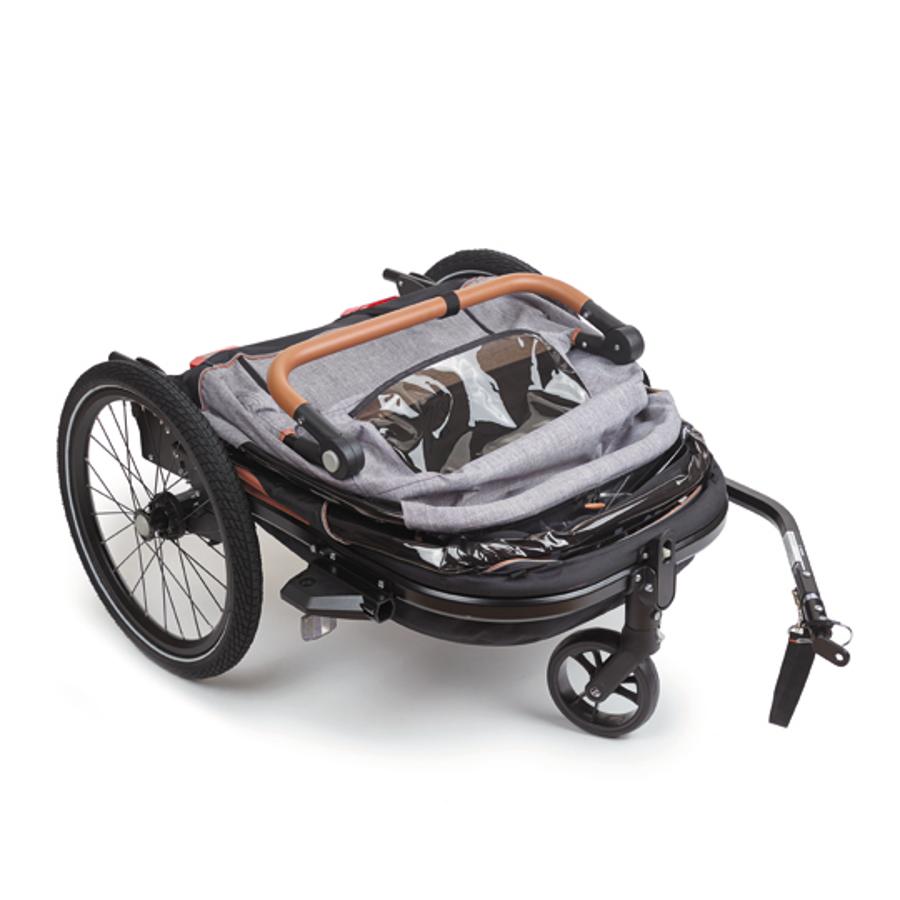 REMORQUE / POUSSETTE ENFANT BOBIKE MOOBE GRIS CHARGE MAXI 44KG
