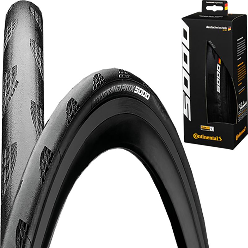 PACK 5 PNEUS CONTINENTAL GRAND PRIX 5000 700x28C SOUPLE NOIR 28-622