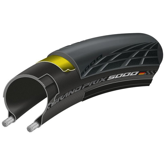 PACK 5 PNEUS CONTINENTAL GRAND PRIX 5000 700x28C SOUPLE NOIR 28-622