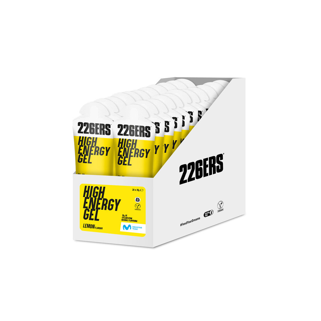226ers GEL HIGH ENERGY 76G (x24 GELS) 3goûts